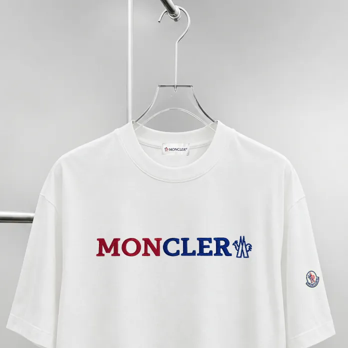 moncle～ logo 《 》7a tee ， Same Style ， : Black White Coffee Brown Size：S（90-130 ） M（125-150 ） L（135-165 ） XL（160-190 ） XXL（185-220 ）